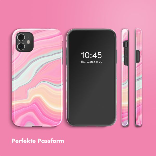 Selencia Vivid Tough Back Cover für das iPhone 11 - Pastel Lipstick Marble