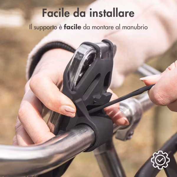 imoshion Silikon-Fahrrad-Handyhalterung - Universal - Schwarz