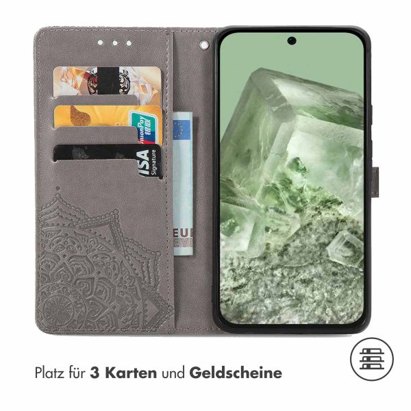 imoshion Mandala Klapphülle Google Pixel 8a - Grau