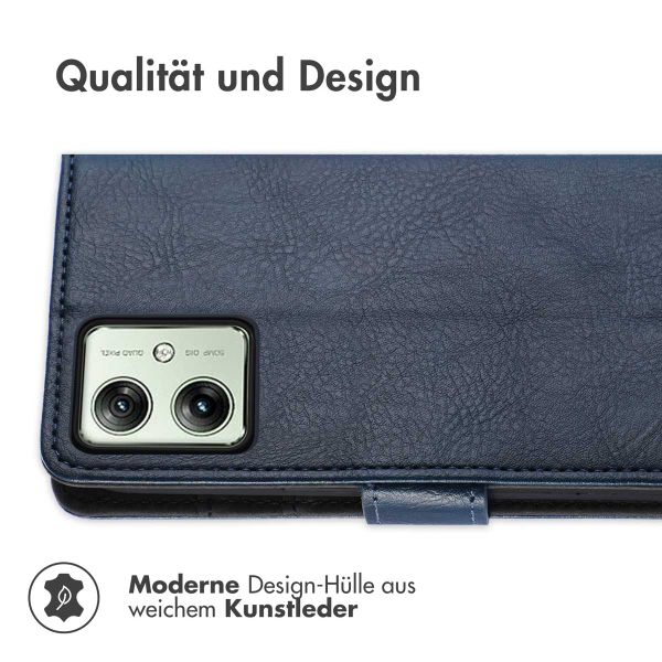 imoshion Luxuriöse Klapphülle Motorola Moto G54 - Dunkelblau