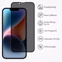 Accezz Privacy Displayschutz aus gehärtetem Glas Apple iPhone 13 / 13 Pro / 14 / 16e