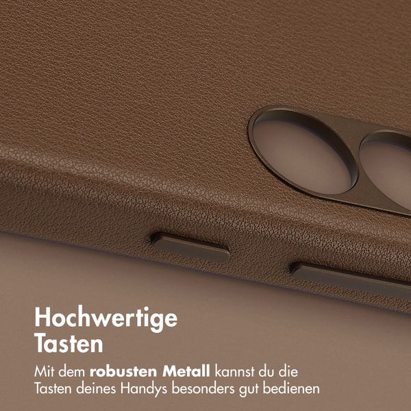 Accezz MagSafe Leather Backcover Samsung Galaxy S25 - Kaffeebraun
