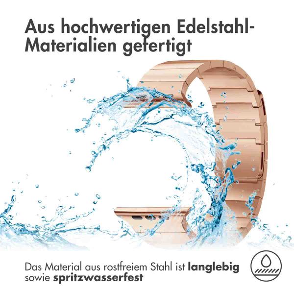 Selencia Edelstahl Magnetarmband für das Apple Watch Series 1 bis 11 / SE / Ultra (44/45/46/49 mm) - Rose Gold