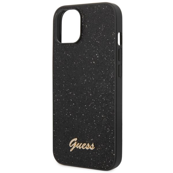 Guess Glitter Flakes Back Cover Apple iPhone 14 - Schwarz