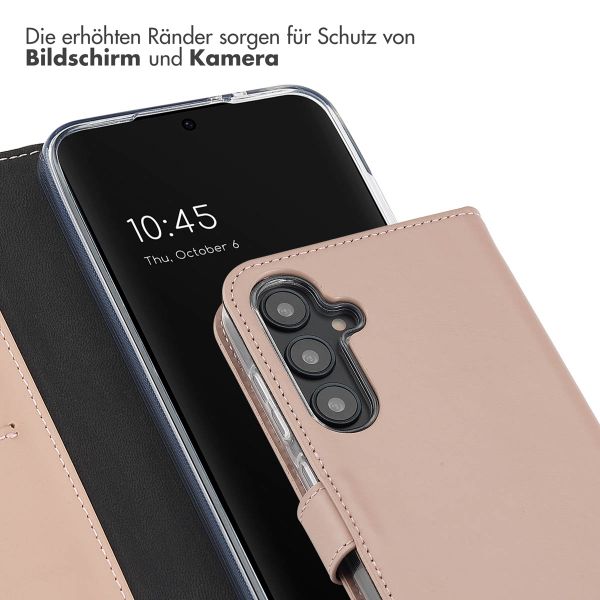 Selencia Echtleder Klapphülle für das Samsung Galaxy S24 FE - Dusty Pink