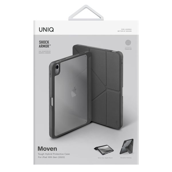 Uniq Moven Case Apple iPad 11 (2025) 11 Zoll A16 / iPad 10 (2022) 10.9 Zoll - Charcoal
