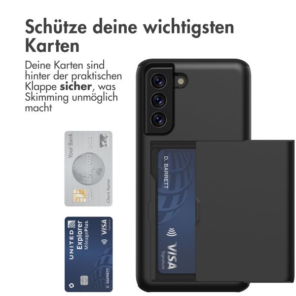 imoshion Backcover mit Kartenfach Samsung Galaxy S21 FE - Schwarz