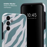 Selencia Vivid Back Cover Samsung Galaxy A15 (5G/4G) - Colorful Zebra Pine Blue