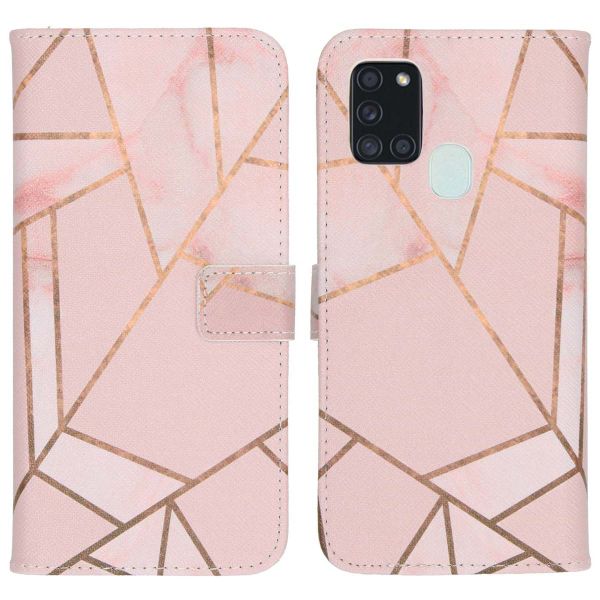 imoshion Design TPU Klapphülle Samsung Galaxy A21s - Pink Graphic