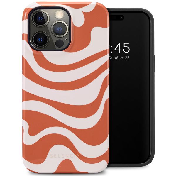 Selencia Vivid Tough Back Cover für das Apple iPhone 14 Pro Max - Dream Swirl Orange