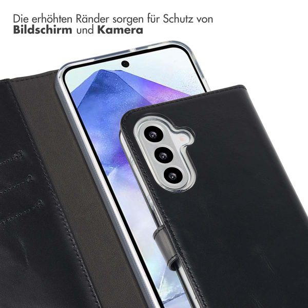 Selencia Echtleder Klapphülle Samsung Galaxy A26 - Schwarz