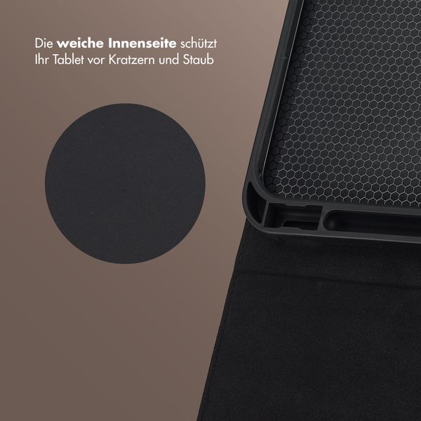 Selencia Riva Klapphülle Samsung Galaxy Tab A11 Plus - Schwarz