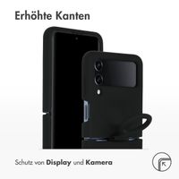 Accezz Liquid Silikoncase für das Samsung Galaxy Z Flip 4 - Schwarz