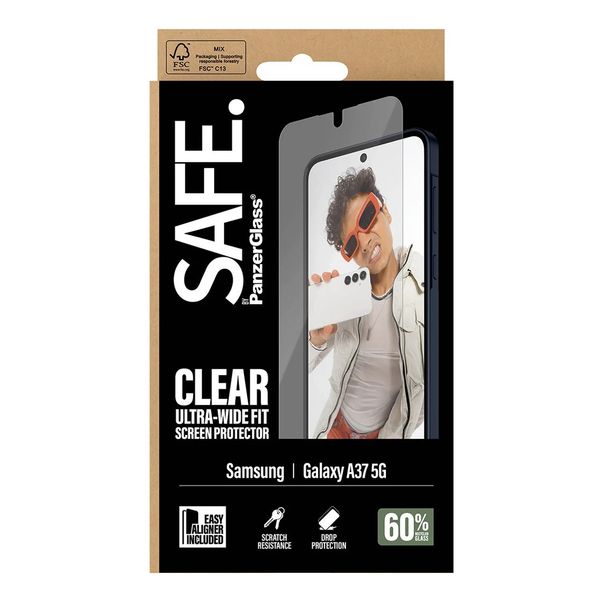 SAFE by PanzerGlass Ultra-Wide Fit Screenprotector inkl. Applikator Samsung Galaxy A37 (5G)