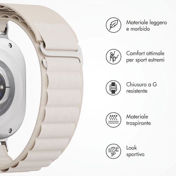 Accezz Nylon Alpine Armband für Samsung Galaxy Watch Ultra 2 (2026) / Ultra (2024/2025) - Polarstern