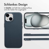 Accezz MagSafe Leather Backcover Apple iPhone 15 - Nightfall Blue