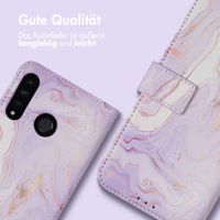 imoshion ﻿Design Klapphülle für das Huawei P30 Lite - Purple Marble