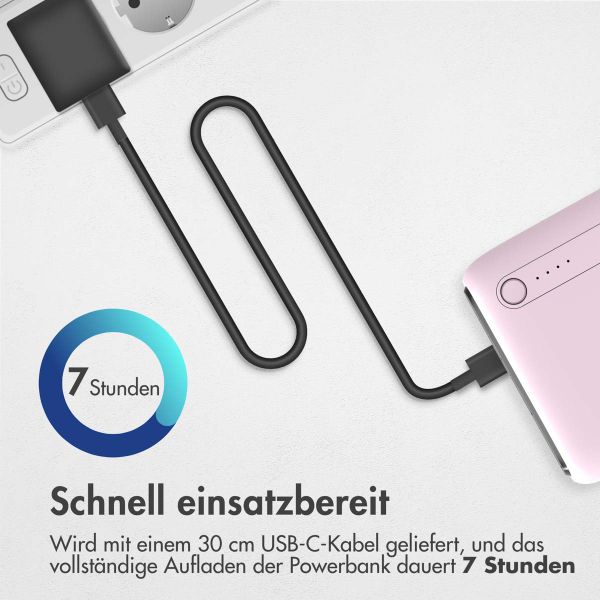 imoshion Powerbank - 27.000 mAh - Schnelles Aufladen und Power Delivery - Rosa