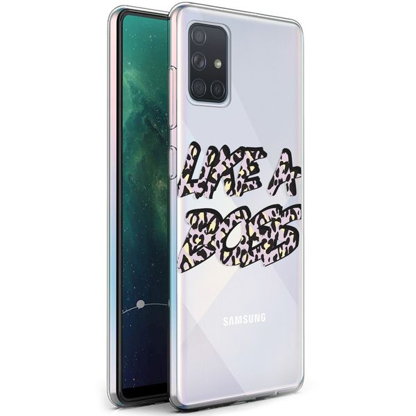 imoshion Design Hülle Galaxy A71 - Like A Boss - Lila / Schwarz