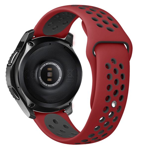 imoshion Silikonband Sport für Garmin Venu / Vivoactive 3 / Forerunner 245 - Rot / Schwarz