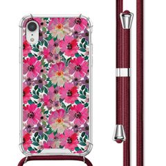 imoshion Design Hülle mit Band Apple iPhone Xr - Flower Water