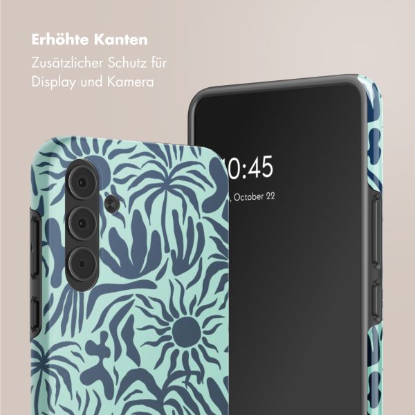 Selencia Vivid Back Cover Samsung Galaxy A55 - Tropical Vibes Light Blue