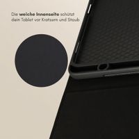 Selencia Sabi Klapphülle mit Leopardenmuster Samsung Galaxy Tab S11 - Soft Ivory