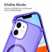 imoshion Sparkle Back Cover mit MagSafe für das Apple iPhone 12 (Pro) - Glitzer Violett