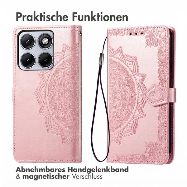 imoshion Mandala Klapphülle Motorola Edge 70 Fusion - Rose Gold