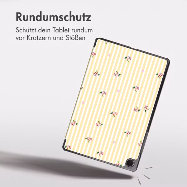 imoshion Design Trifold Klaphülle Samsung Galaxy Tab A11 Plus / A9 Plus - Garden Stripes
