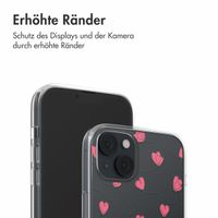 imoshion  Design Hülle für das iPhone 14 - Dusty Rose Connected Hearts