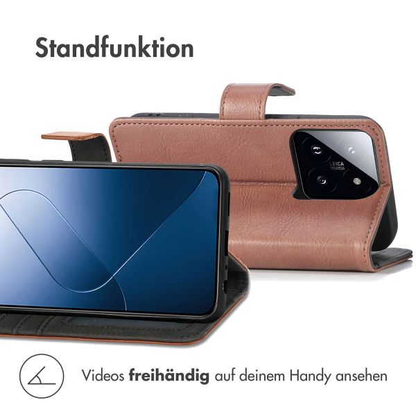 imoshion Luxuriöse Klapphülle Xiaomi 14T - Braun