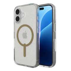 ZAGG Milan Snap Case mit MagSafe für das iPhone 16 - Gold Glitter