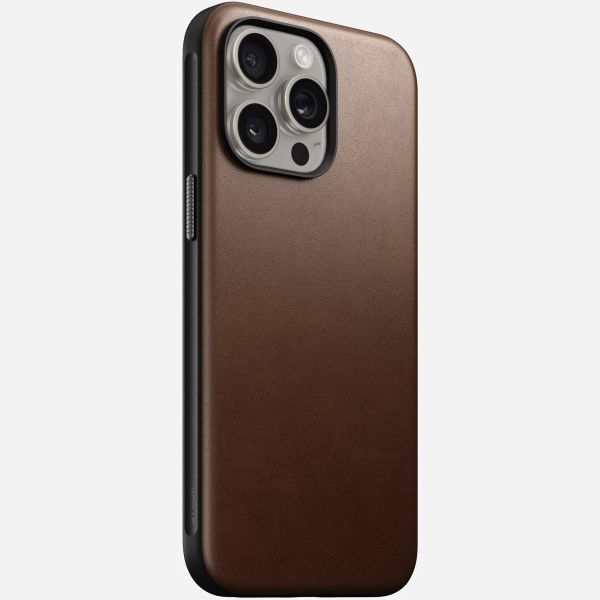 Nomad Modern Leather Case für das iPhone 15 Pro Max - Braun