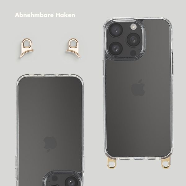 Selencia Backcover mit abnehmbaren Haken Apple iPhone 15 Pro Max - Transparent