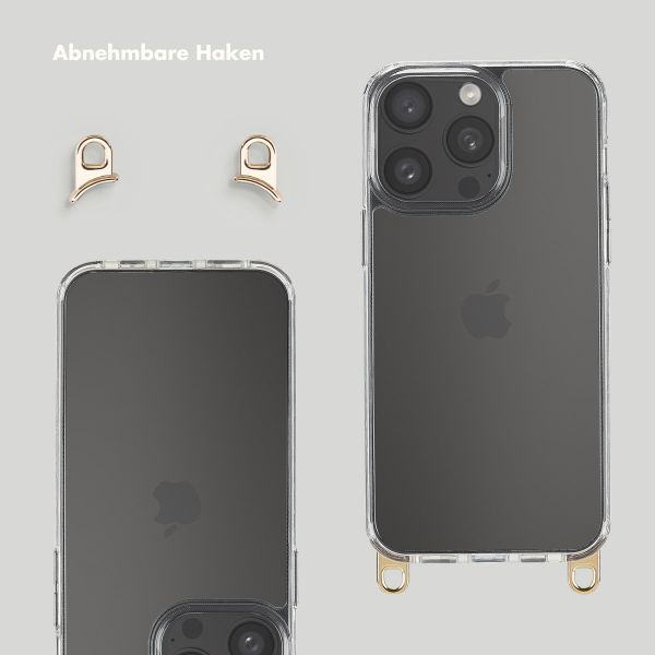 Selencia Back Cover mit abnehmbaren Haken für das iPhone 15 Pro Max - Transparent