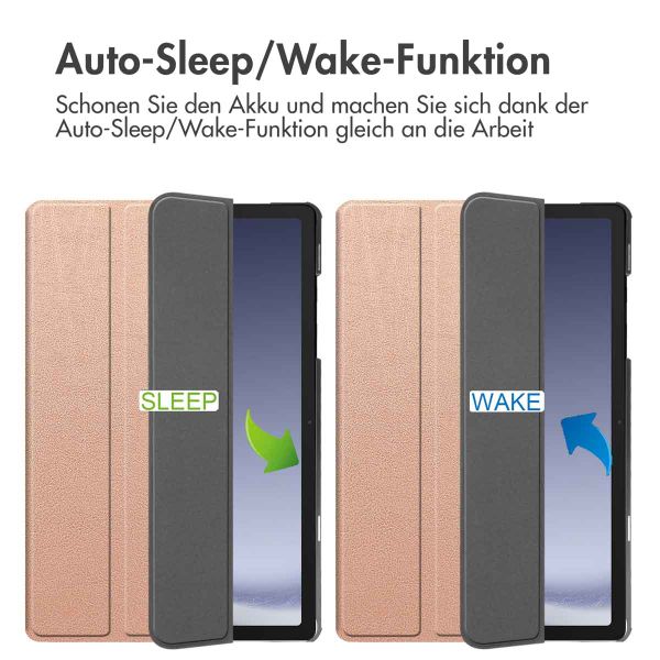 imoshion Trifold Klapphülle Samsung Galaxy Tab A9 Plus - Rosé gold