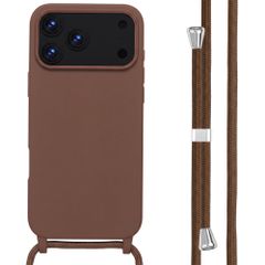 imoshion SilikonHülle mit Band Apple iPhone 18 Pro / 17 Pro - Braun