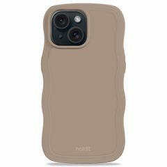 Holdit Wavy Case für das iPhone 14/15 Plus - Mocha Brown