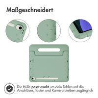 imoshion Schutzhülle mit Handgriff kindersicher für das Samsung Galaxy Tab S9 11.0 Zoll / Tab S9 FE 10.9 Zoll - Olive Green