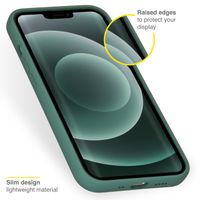 Accezz Liquid Silikoncase iPhone 13 Mini - Dunkelgrün