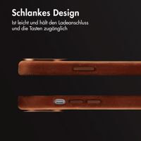 Accezz Vintage Leather Magsafe Backcover Apple iPhone 15 - Tabacco Cognac