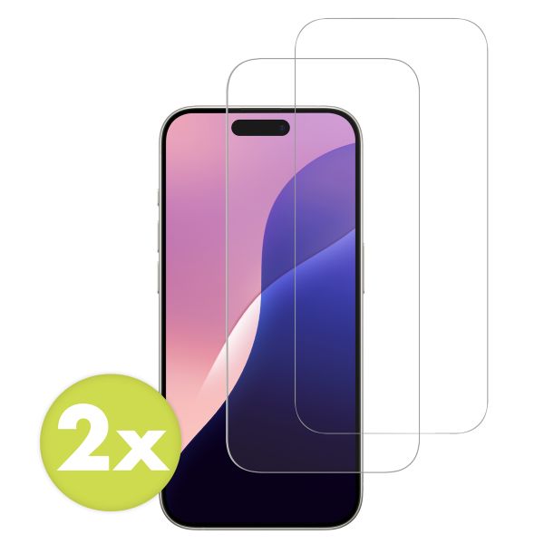 Accezz Screen Protector aus gehärtetem Glas 2-Pack für das iPhone 16 Pro Max