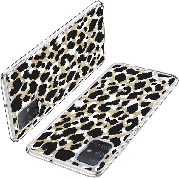 imoshion Design Hülle für das Samsung Galaxy A71 - Leopard / Schwarz