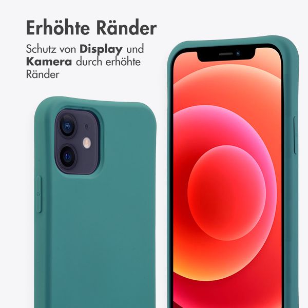 imoshion Color Backcover mit abnehmbarem Handykette und MagSafe Apple iPhone 12 (Pro) - Dunkelgrün