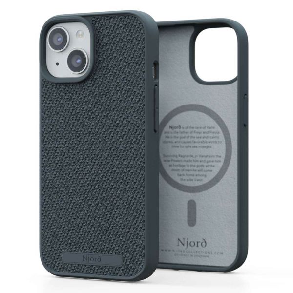 Njorð Collections Fabric MagSafe Case für das iPhone 15 - Dark Grey