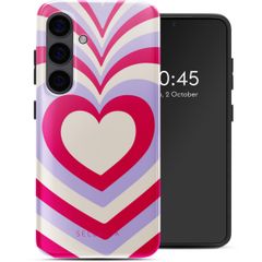 Selencia Vivid Backcover Samsung Galaxy S24 - Double Hearts Rubine Red Lilac