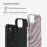 Selencia Vivid Tough Back Cover für das iPhone 11 - Colorful Zebra Old Pink