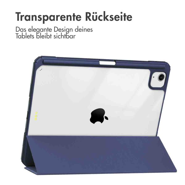 imoshion Trifold Hardcase Klapphülle für das iPad Air 13 Zoll (2024) M2 - Dunkelblau