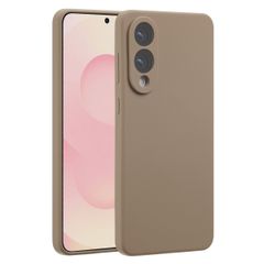 Accezz Liquid Silikoncase mit MagSafe Samsung Galaxy S25 Edge - lichtbruin